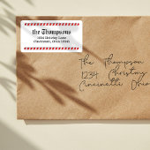 クリスマスキャンディーケインお洒落差出人住所 ラベル