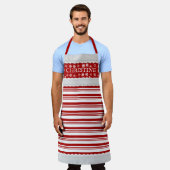 クリスマスキャンディーケインカスタム エプロン (着用した状態)