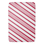 クリスマスキャンディーケインストライプ バスマット (正面縦)