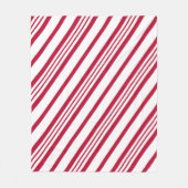 クリスマスキャンディーケインストライプ フリースブランケット (正面)