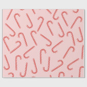 クリスマスキャンディーケインストライプ ラッピングペーパー (フラット)