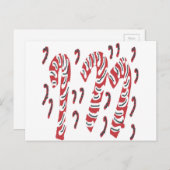 クリスマスキャンディーケインデザイン シーズンポストカード (正面/裏面)