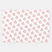 クリスマスキャンディーケインハートココアホリデーおもしろい ラッピングペーパーシート (正面)