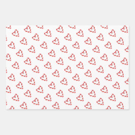 クリスマスキャンディーケインハートココアホリデーおもしろい ラッピングペーパーシート