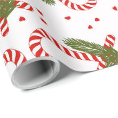 クリスマスキャンディーケインハートホリデーカトリンレッグ ラッピングペーパー (ロールコーナー)