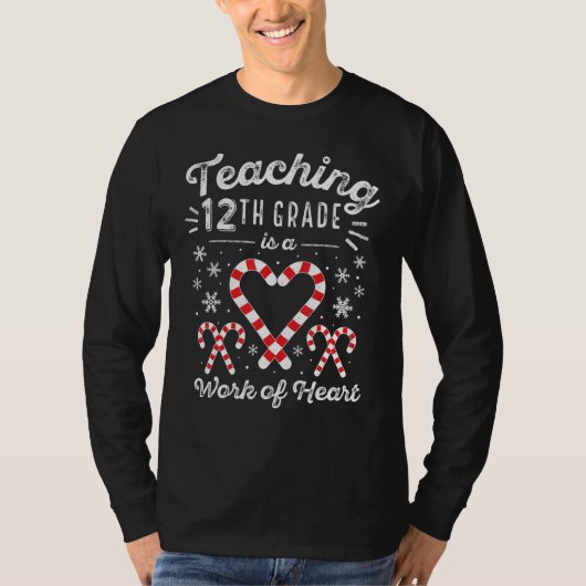 クリスマスキャンディーケインハート12年生 Tシャツ (正面)