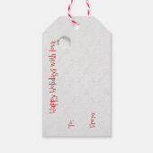 クリスマスキャンディーケインハート ギフトタグ (裏面)