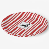 クリスマスキャンディーケインパーティー ペーパープレート (アングル)