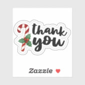 クリスマスキャンディーケーンありがとう シール (シート)