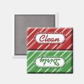 クリスマスキャンディーケーンクリーン汚れた食洗機マグネット マグネット (正面/裏面)