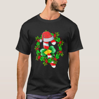 クリスマスキャンディーケーンクルーSanta 2022 Kids Boys Gir Tシャツ