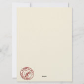 クリスマスキャンディーケーンサンタのナイスリスト シーズンカード (裏面)