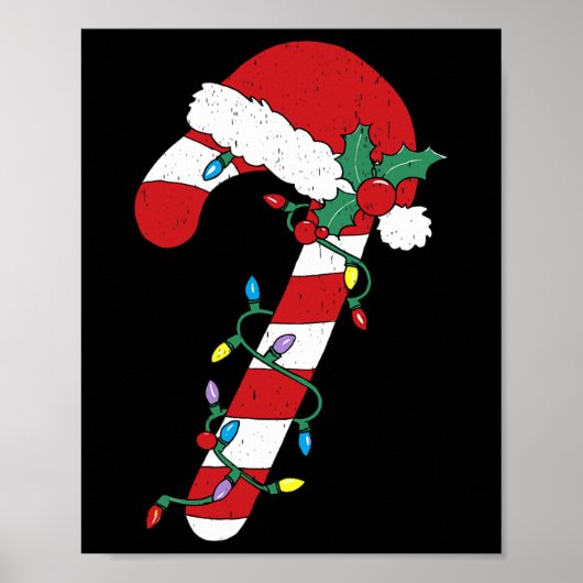 クリスマスキャンディーケーンサンタクリスマスキッズトイドラーユース ポスター (正面)