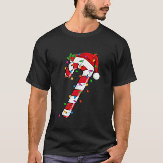クリスマスキャンディーケーンサンタクリスマスキッズトイドラーユース Tシャツ