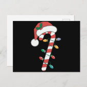 クリスマスキャンディーケーンサンタクリスマス シーズンポストカード (正面/裏面)