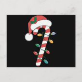 クリスマスキャンディーケーンサンタクリスマス シーズンポストカード (正面)