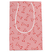 クリスマスキャンディーケーンドッグボーン ミディアムペーパーバッグ (正面)