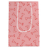 クリスマスキャンディーケーンドッグボーン ミディアムペーパーバッグ (裏面)