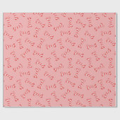 クリスマスキャンディーケーンドッグボーン ラッピングペーパー (フラット)