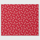 クリスマスキャンディーケーンドッグボーン ラッピングペーパー (フラット)