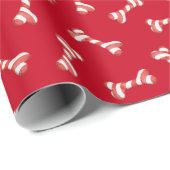 クリスマスキャンディーケーンドッグボーン ラッピングペーパー (ロールコーナー)
