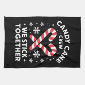 クリスマスキャンディーケーンハート私たちは一緒に貼る キッチンタオル (横)