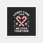 クリスマスキャンディーケーンハート私たちは一緒に貼る スタンダードカクテルナプキン (正面)