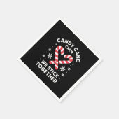 クリスマスキャンディーケーンハート私たちは一緒に貼る スタンダードカクテルナプキン (角)