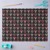 クリスマスキャンディーケーンパターン 薄葉紙 (クラフト)