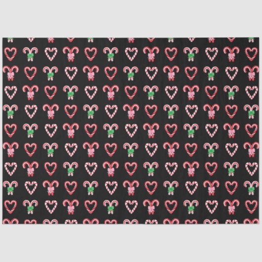 クリスマスキャンディーケーンパターン 薄葉紙 (正面)