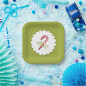 クリスマスキャンディーケーンプレート ペーパープレート (パーティー)