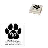 クリスマスキャンディーケーンポープリントホリデーアドレス ラバースタンプ (押印)