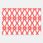 クリスマスキャンディーケーンレッドホワイト ラッピングペーパーシート (正面3)