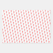 クリスマスキャンディーケーンレッドホワイト ラッピングペーパーシート (正面2)