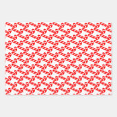 クリスマスキャンディーケーンレッドホワイト ラッピングペーパーシート (正面)