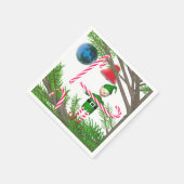 クリスマスキャンディーケーン小妖精や小人 スタンダードカクテルナプキン (角)