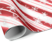 クリスマスキャンディーケーン雪の結晶 ラッピングペーパー (ロールコーナー)