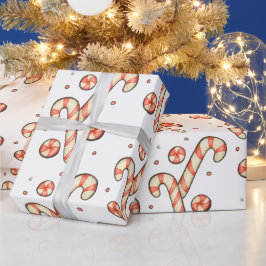 クリスマスキャンディーケーン ラッピングペーパー