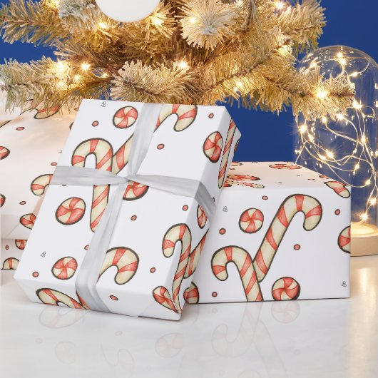 クリスマスキャンディーケーン ラッピングペーパー (クリスマス)