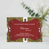 クリスマスキャンディーケーン 招待状 (スタンド正面)