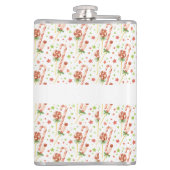 クリスマスキャンディーズのパタパーソナライズされたーン フラスク (裏面)