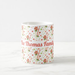 クリスマスキャンディーズパーソナライズされたパターンコーヒーマグ コーヒーマグカップ