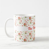 クリスマスキャンディーズパーソナライズされたパターンコーヒーマグ コーヒーマグカップ (左)