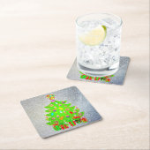 クリスマスキャンディーツリー スクエアペーパーコースター (インサイチュ)