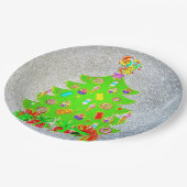 クリスマスキャンディーツリー ペーパープレート (アングル)
