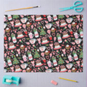 クリスマスキャンディー甘いお菓子の柄 薄葉紙 (クラフト)