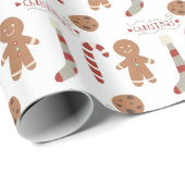 クリスマスキャンディー缶とジンジャーマン ラッピングペーパー (ロールコーナー)