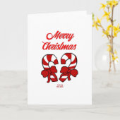 クリスマスキャンディー缶縦型グリーティングカード カード (黄色い花)