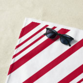 クリスマスキャンディー·サトウキビストライプ ビーチタオル (インサイチュ)