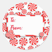 クリスマスキャンディ付き/ラベル ラウンドシール (正面)